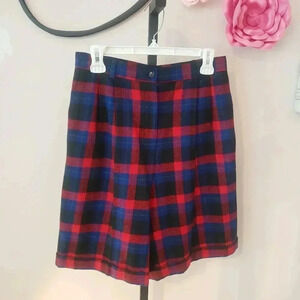 Talbots Plaid Wool Lined Walking Shorts